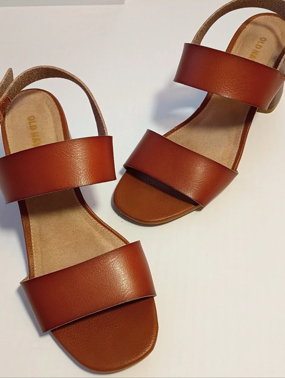 Women’s Brown Open Toe Block Heel Sandals 8.5